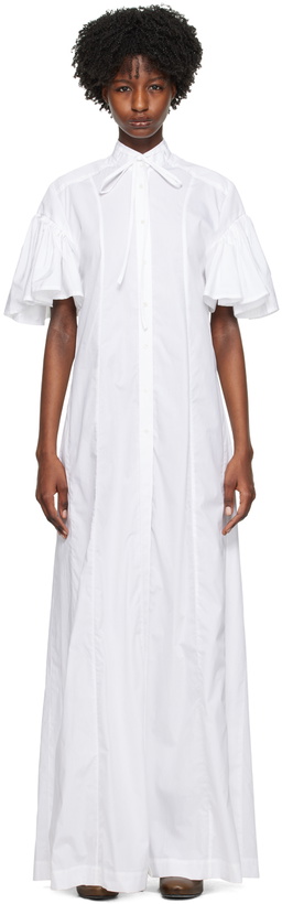 Photo: S.S.Daley White Buttoned Maxi Dress