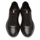 Prada Black Leather and Mesh Sneakers