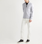 Theory - Taner Mélange Wool and Cotton-Blend Half-Zip Sweater - Gray