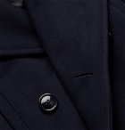 Officine Generale - Scott Double-Breasted Storm System Wool Coat - Blue
