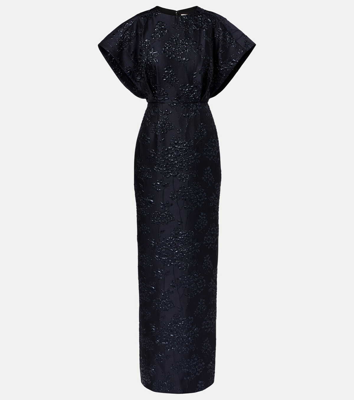 Carolina Herrera Fan floral jacquard gown