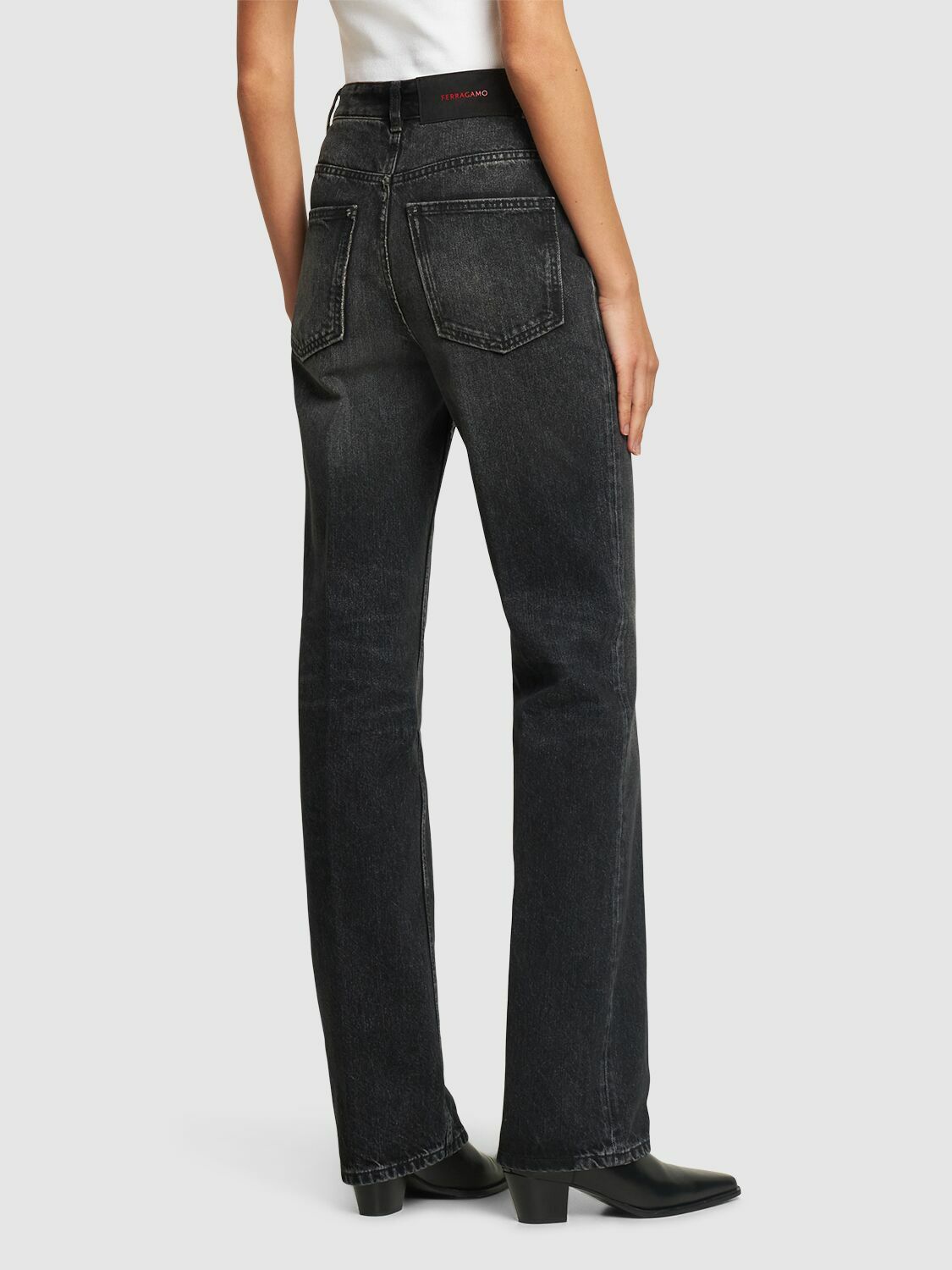 デニム・ジーパン FERRAGAMO Straight jeans FERRAGAMO straight jeans with contrasting stitching details