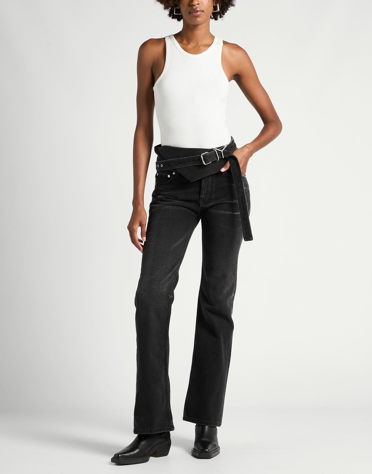 Y/project Womens Jeans in Black