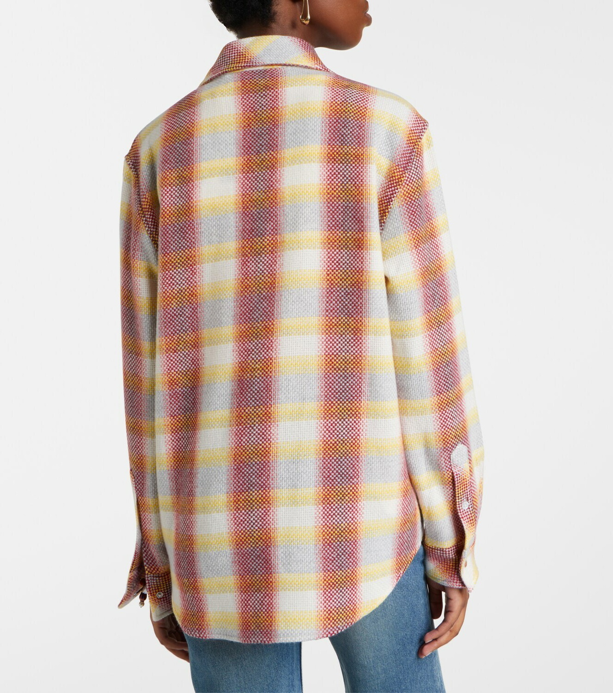 God's True Cashmere Rose Blume cashmere shirt with sunstone