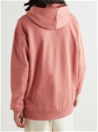 adidas Originals - Ozworld Logo-Print Cotton-Jersey Hoodie - Pink