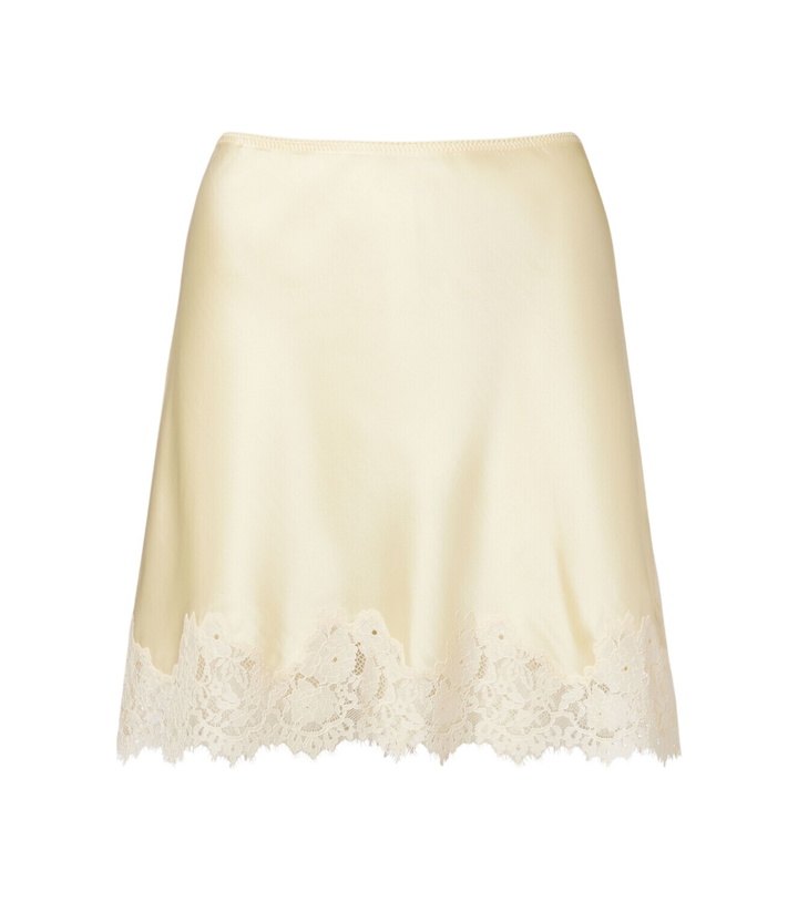 Photo: Dôen Giulietta lace-trimmed silk miniskirt