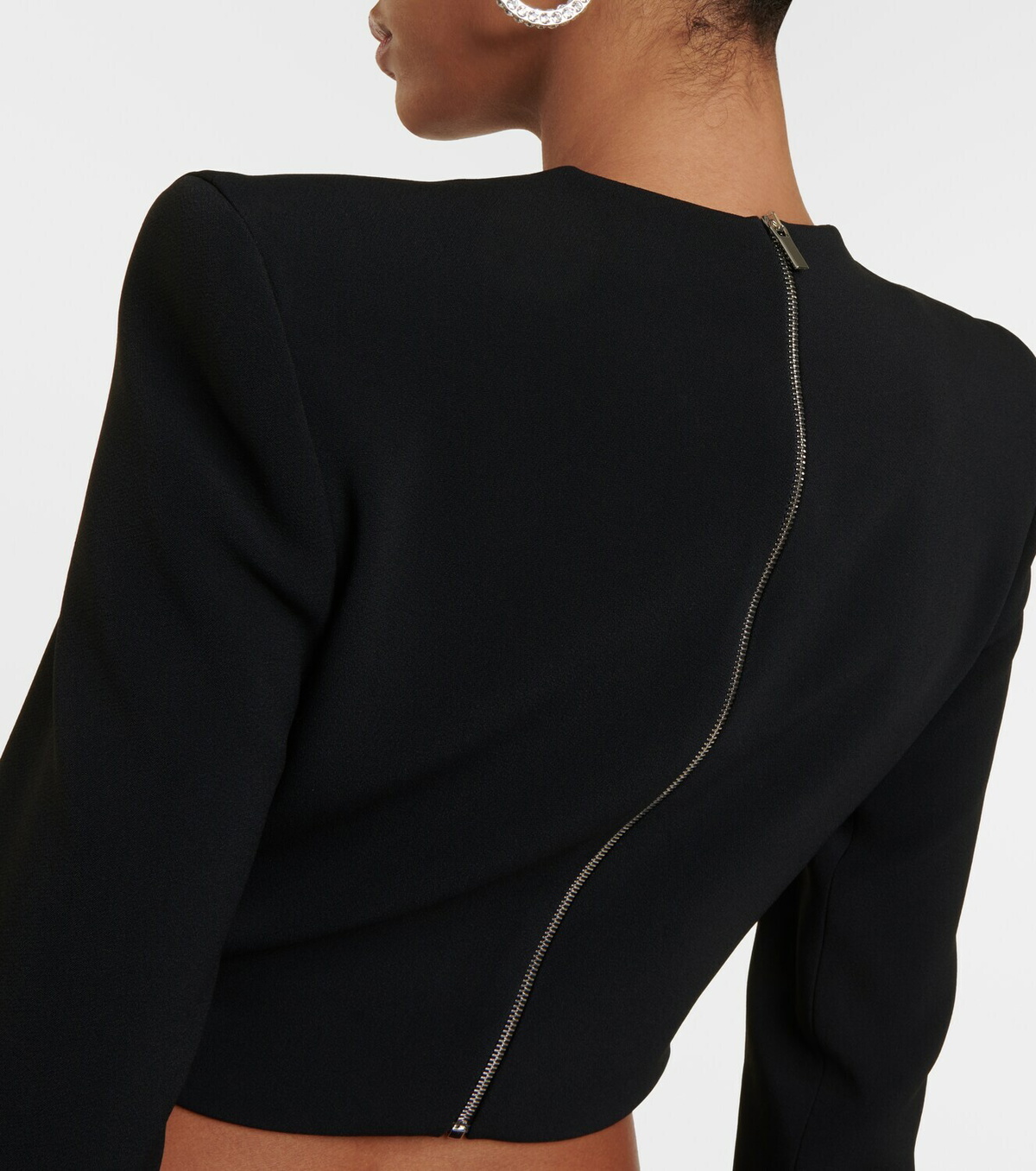 David Koma Crystal-embellished cutout top David Koma