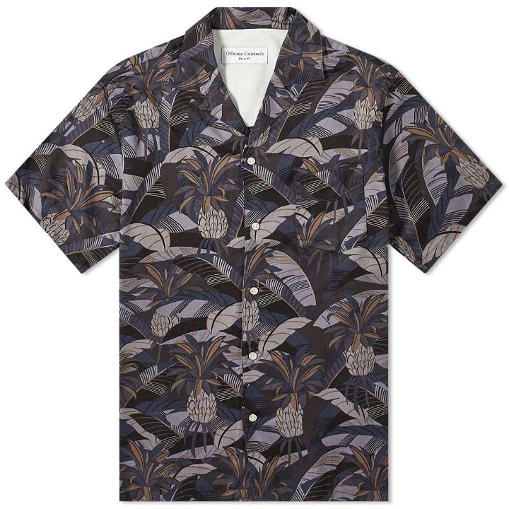 Photo: Officine Generale Dario Short Sleeve Tropical Print Shirt