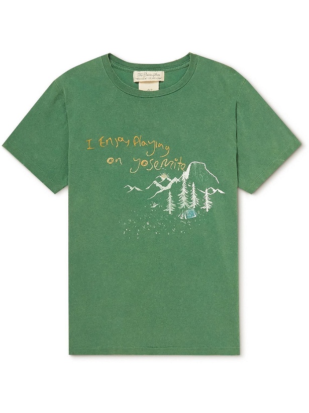 Photo: Remi Relief - Slim-Fit Printed Cotton-Jersey T-Shirt - Green