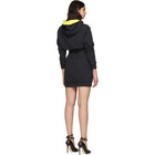 Versace Navy Embroidered Logo Hoodie Dress