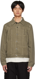 Jacquemus Khaki Le Papier 'La Veste De Nimes' Denim Jacket