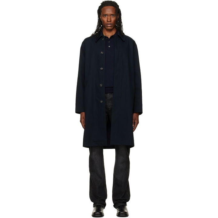 Photo: A.P.C. Navy Urban Mac Coat