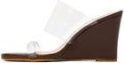 Maryam Nassir Zadeh SSENSE Exclusive Brown Olympia Wedge Heeled Sandals