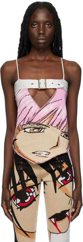 Photo: 1XBLUE SSENSE Exclusive Pink Anime Tank Top
