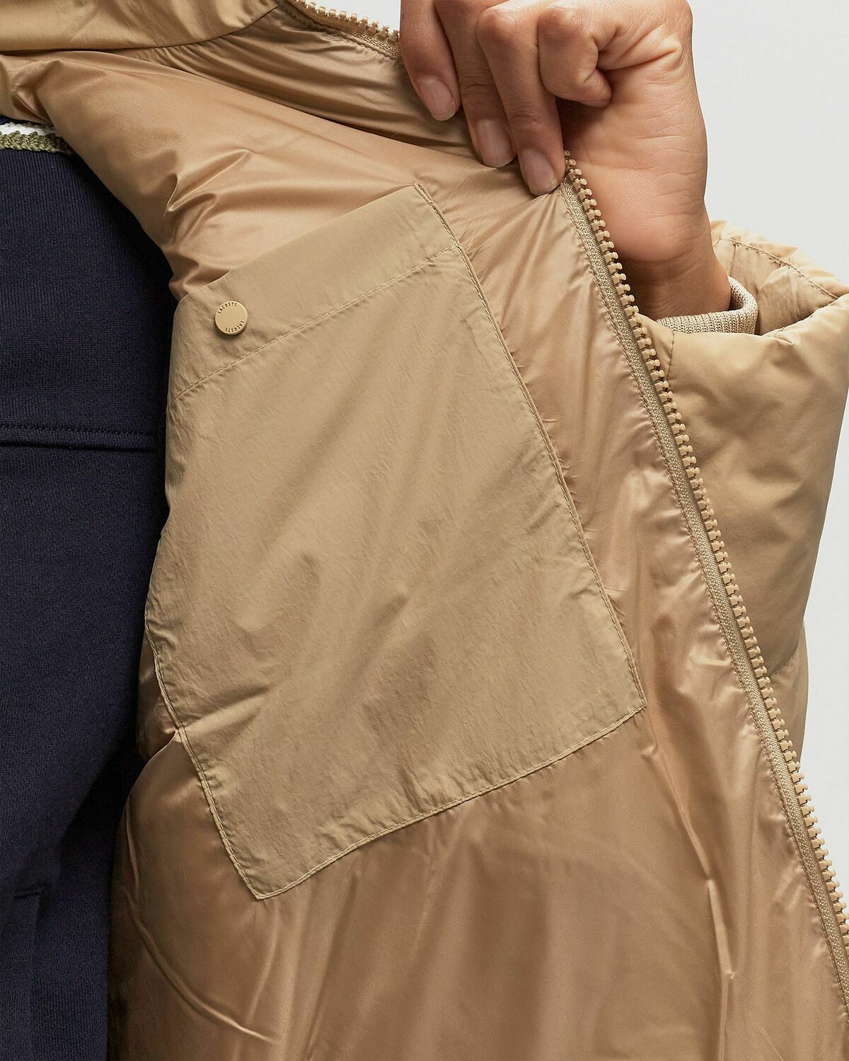 Lacoste BLOUSON Beige Womens Down & Puffer Jacket