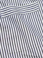 TEKLA - Striped Cotton-Poplin Pyjama Shirt - Blue