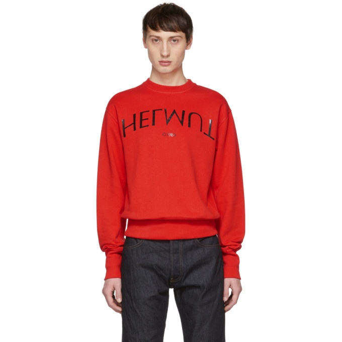 Photo: Helmut Lang Red Logo Hack Standard Sweatshirt