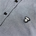 Men's AAPE Oxford Cotton Shirt in Black