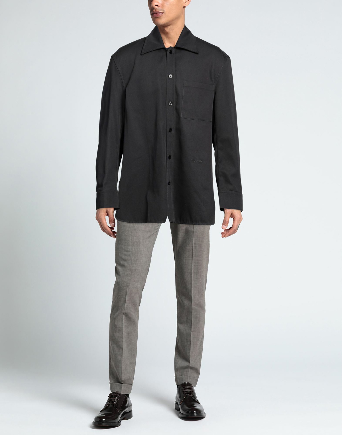 Lanvin Mens Shirt Charcoal