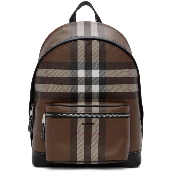 Photo: Burberry Brown E-Canvas Giant Check Backpack