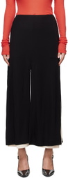 BITE Black Incise Multi-Slit Midi Skirt