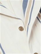 Monitaly - Striped Lyocell Jacket - White