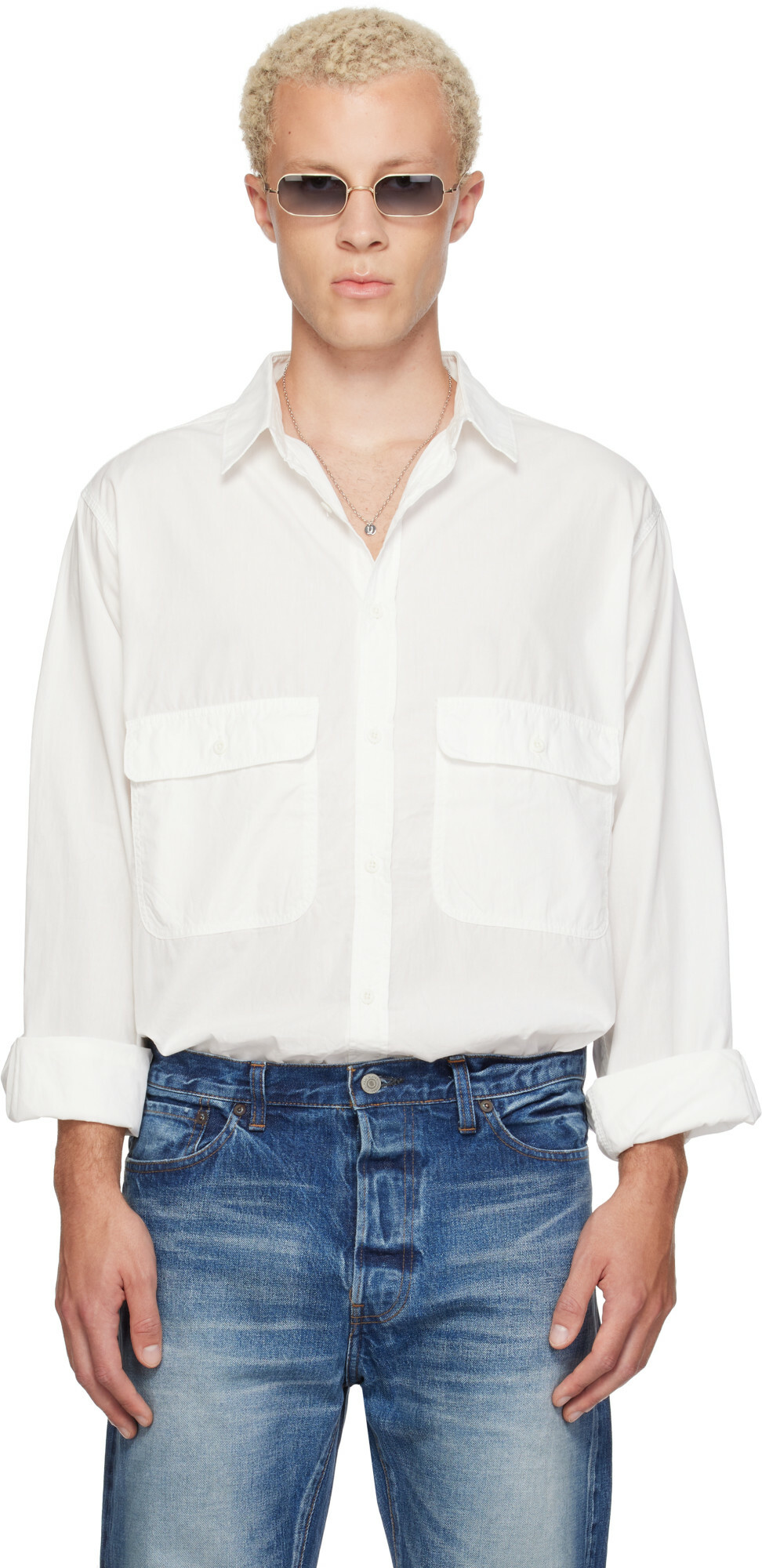 Ordinary Fits White Basic Work Shirt