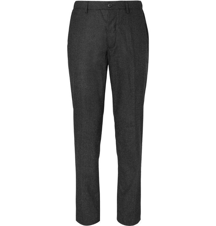 Photo: Altea - Puppytooth Wool-Blend Drawstring Trousers - Men - Charcoal