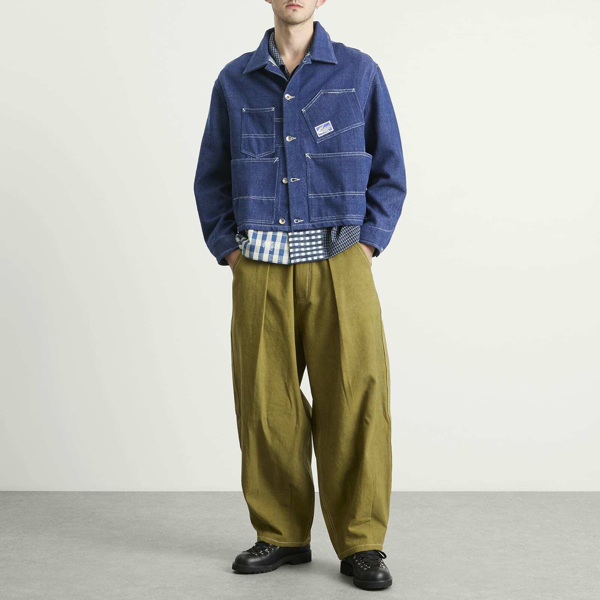 Story mfg. Men's Station Jacket in Denim Selvedge Handloom