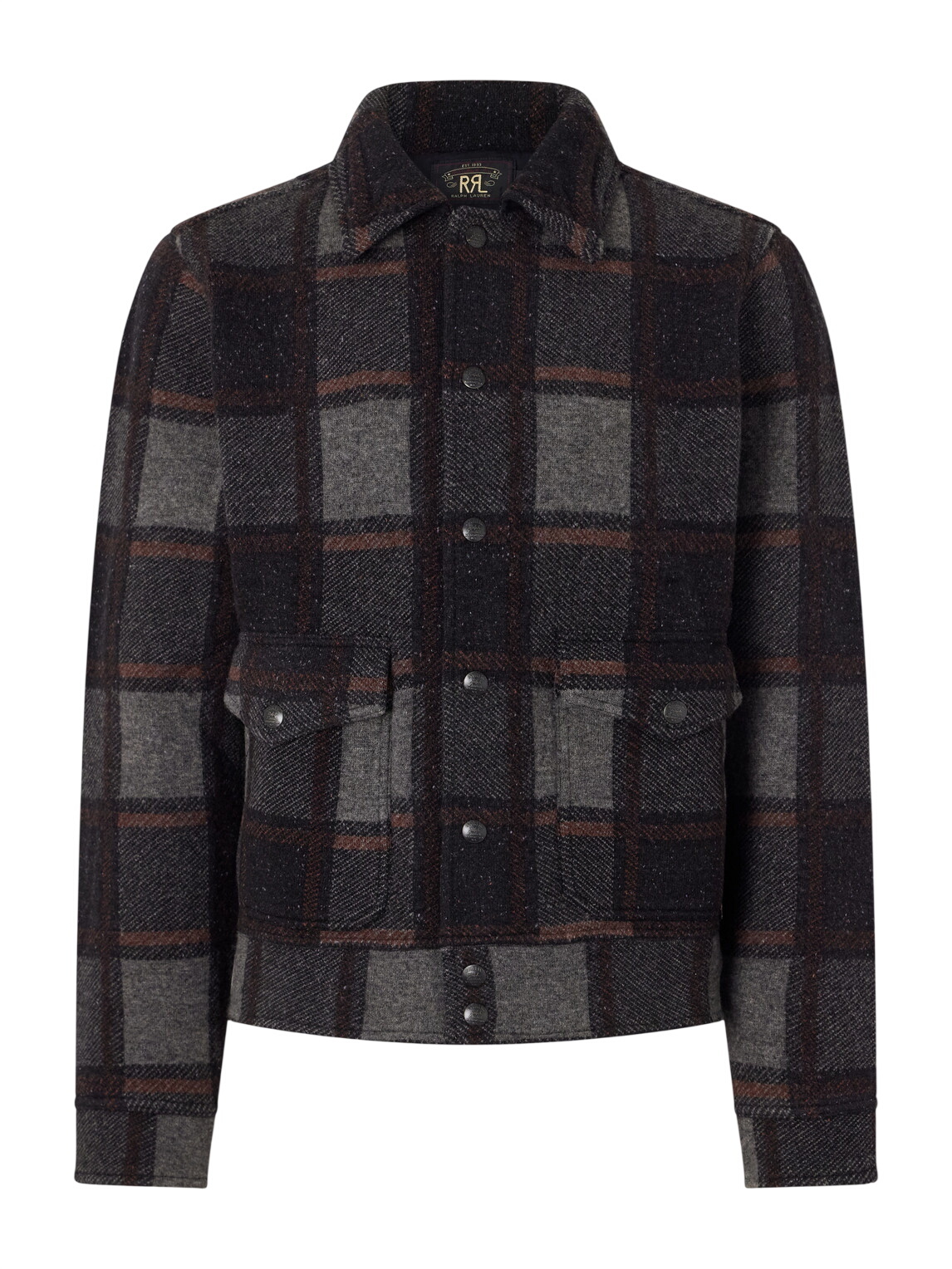 RRL Men's Dockman Chain Stitch Trucker Jacket in Rinse RRL