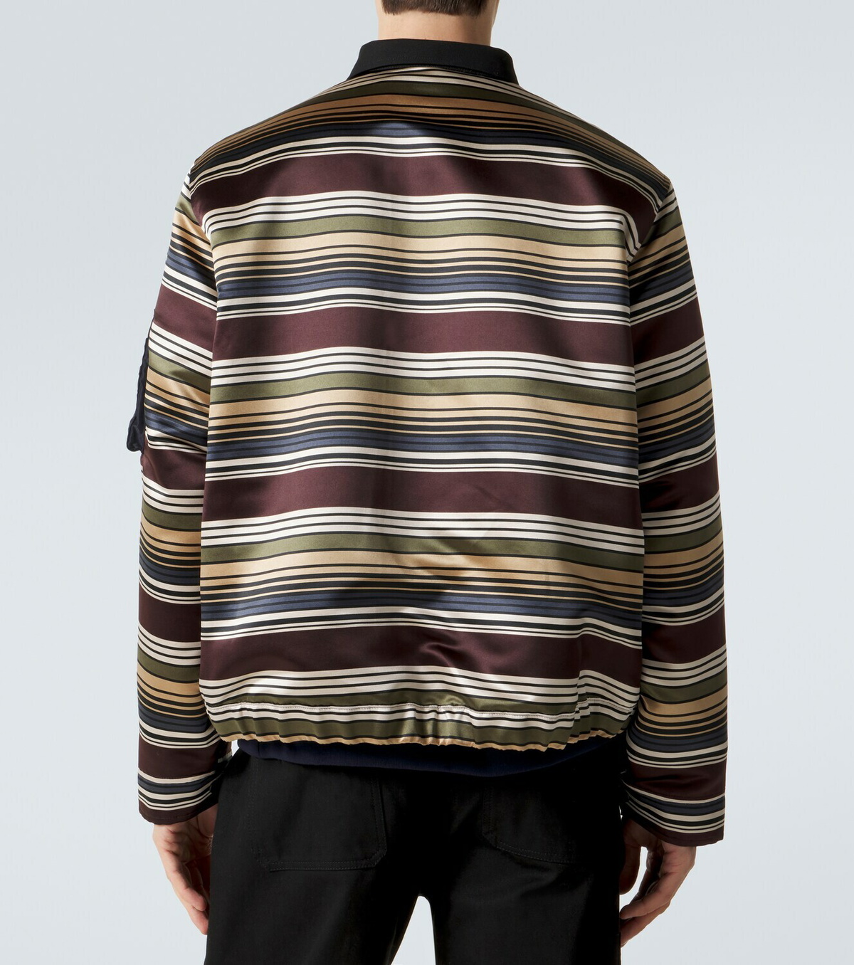 Sacai Striped blouson jacket