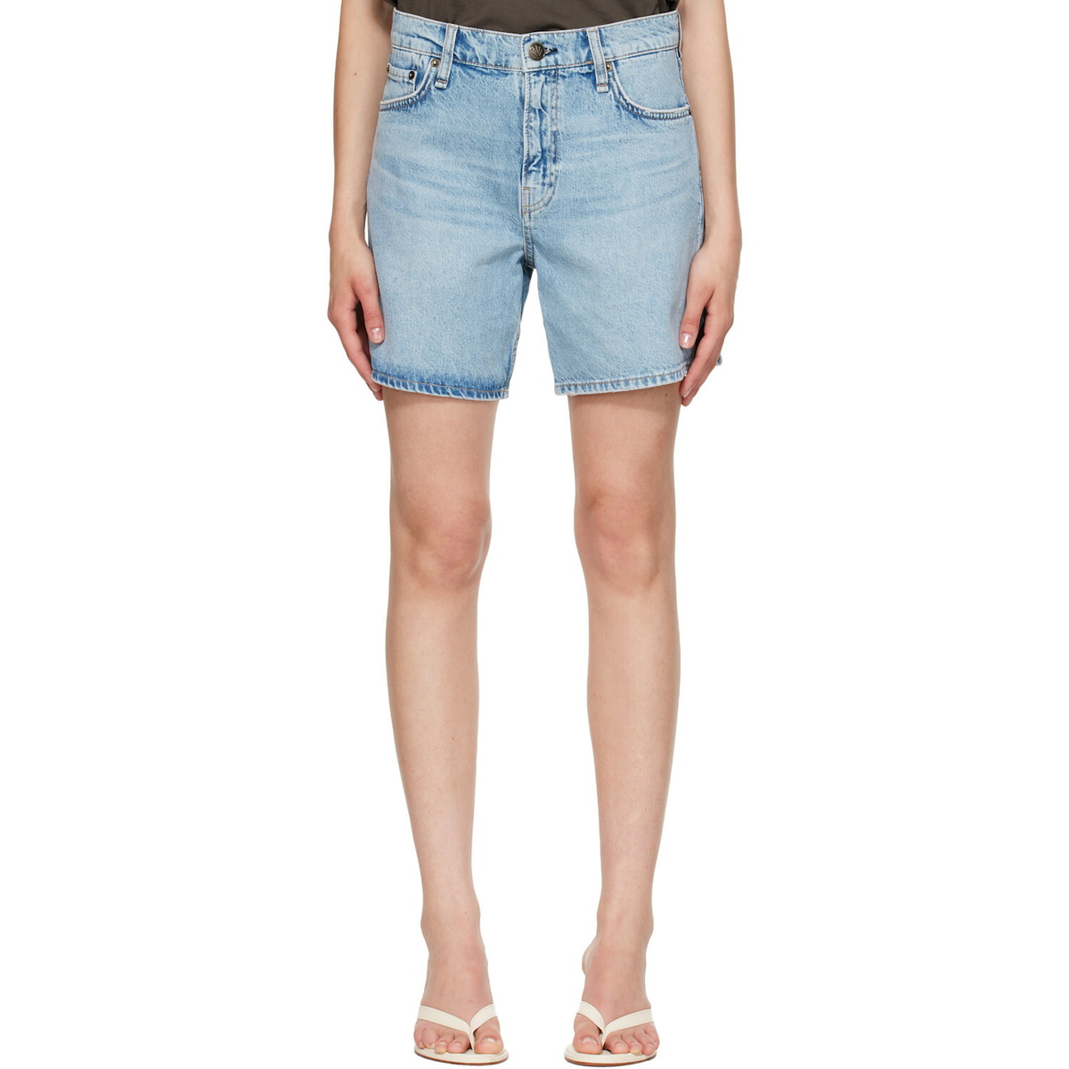rag & bone Blue Kaia Denim Shorts
