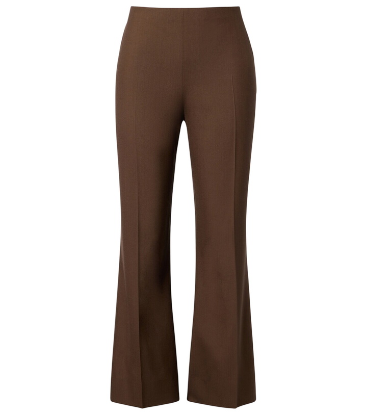 Photo: Khaite Walter cropped virgin wool flared pants