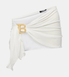 Balmain B metallic jersey beach cover-up