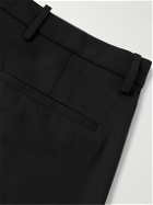 Nili Lotan - Tel Aviv Tapered Cropped Virgin Wool-Twill Trousers - Black