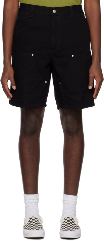 Photo: Carhartt Work In Progress Black Double Knee Shorts