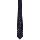 Dunhill Navy Silk Hexbolt Tie