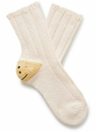 KAPITAL - Printed Intarsia Cotton-Blend Socks