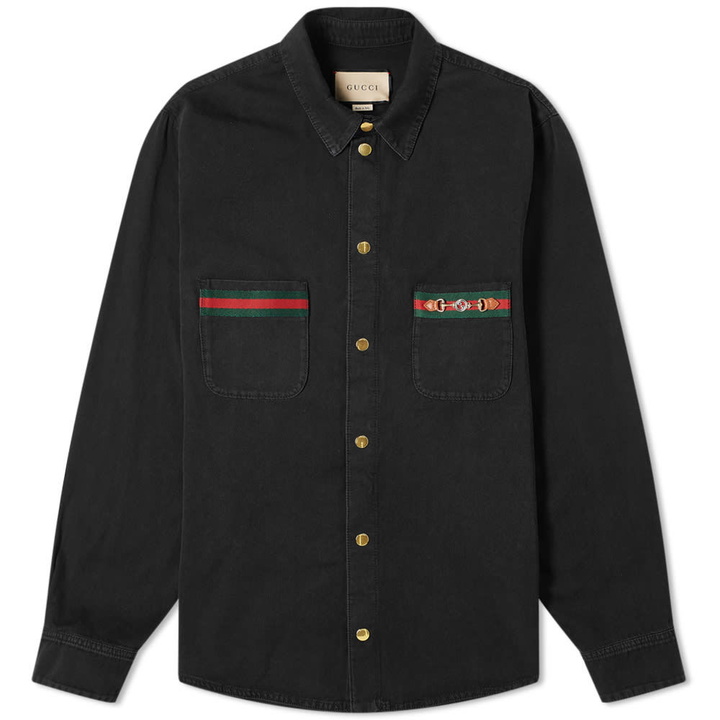 Photo: Gucci GRG Military Denim Shirt