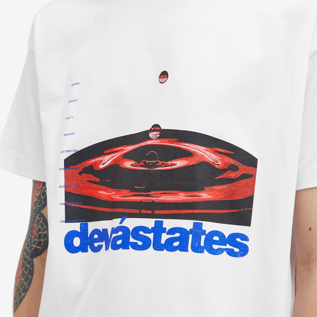 Deva States Men's Ripple T-Shirt in White