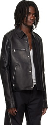 Rick Owens Black 'SUICIDE' Edition Temple Vega Leather Jacket