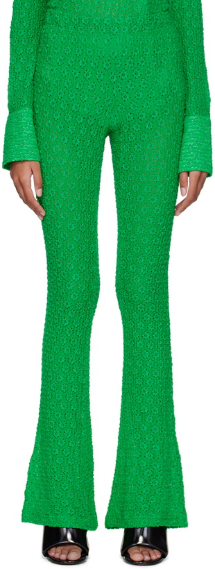 Photo: Song for the Mute Green Slim Flared Trousers