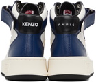 Kenzo White & Navy Kenzo Paris Hoops Sneakers