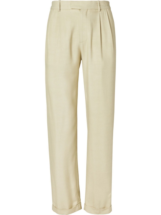 Photo: Odyssee - Pallas Pleated Twill Trousers - Neutrals