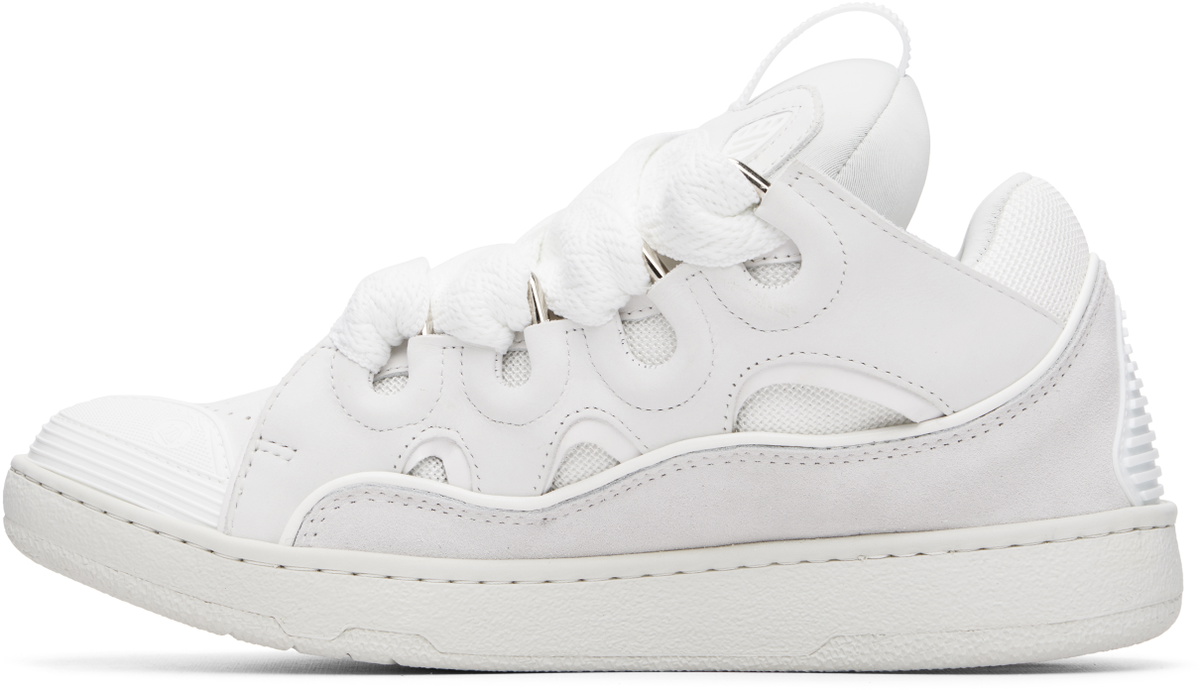 Lanvin White Curb Sneakers