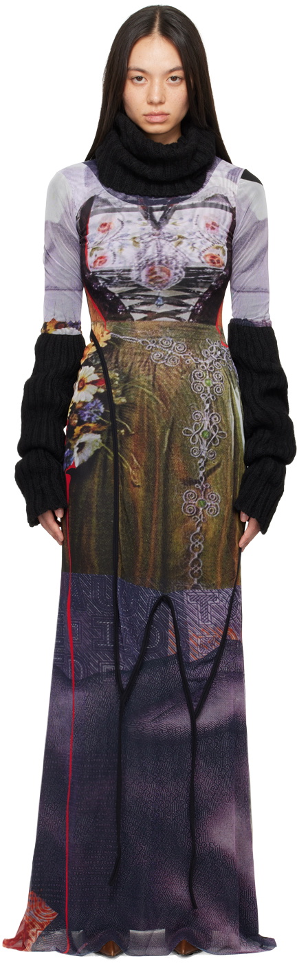 ottolinger multicolor mesh maxi dress Mesh Maxi Dress
