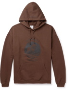 VETEMENTS - Logo-Print Cotton-Blend Jersey Hoodie - Brown