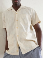 Drake's - Camp-Collar Linen Shirt - Neutrals