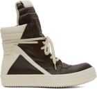 Rick Owens Brown Geobasket Sneakers