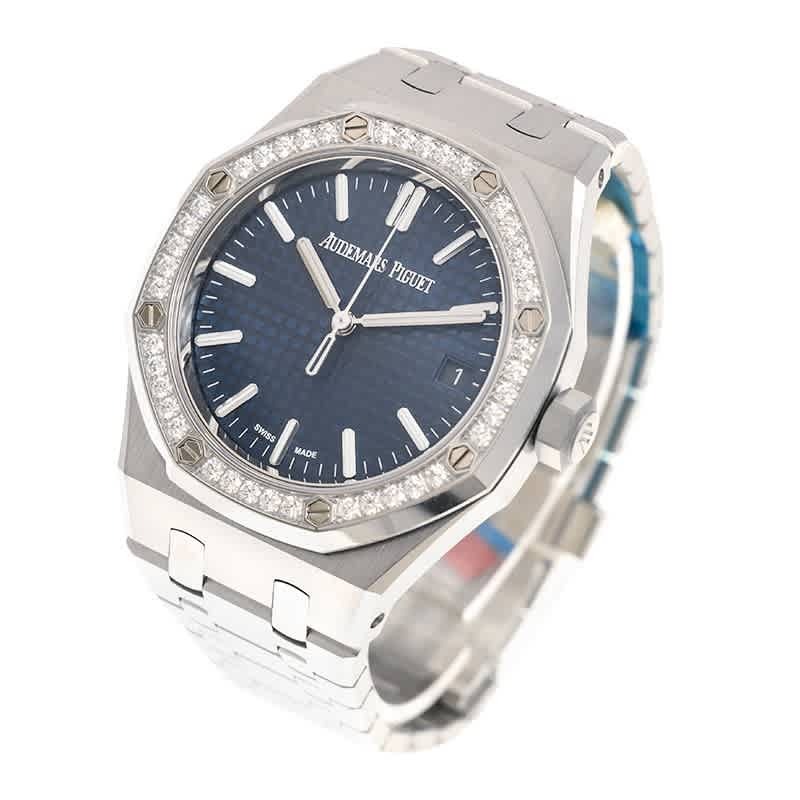 Audemars Piguet Royal Oak Automatic Diamond Blue Dial Unisex Watch 15551ST.ZZ.1356ST.05